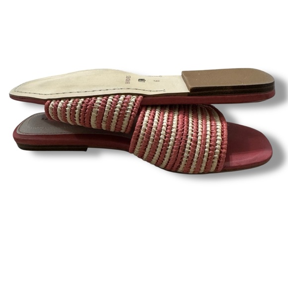 Birdies The Kiwi Raffia Slide Sandals Terracotta Women’s Size 6 - Picture 8 of 9